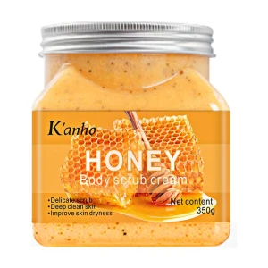Kanho Honey Natural Body Care Whitening Exfoliating Ice Cream Facial Body Organic Skin Care Fruit Salt Ocean Body Scrub