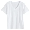 Basic White Coloured VNeck T-Shirts