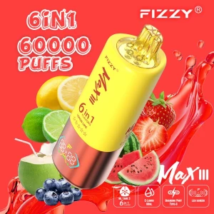 Buy Fizzy Max Iii Disposable Vape 60k Wholesale E Cigarette 6 In 1 Vaper  60000 Puffs Eu Warehouse from PaphosVape, China