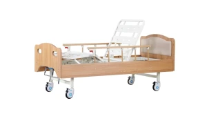 Home Style Wooden Manual Double Crank Nursing Bed-02