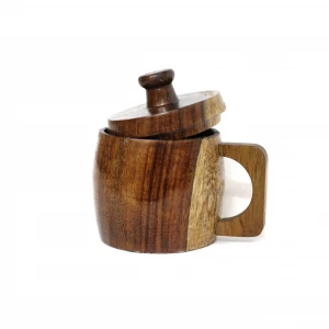 TWudHand crafted Wooden Mug for Drinking coffee Tea Light weight -