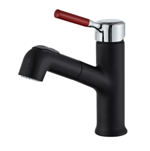 Black Hot and Cold Adjustable Basin Faucet