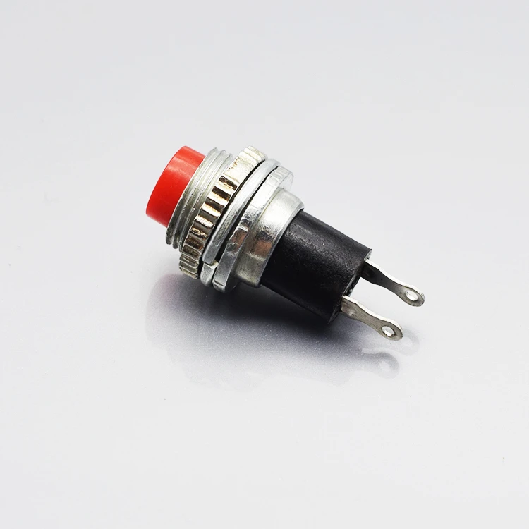 0.5A 250V push button switch DS314 inching switch 10 mm Red head