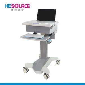 Hospital furniture workstation trolley Laptop Computer Cart  Medical Equipment