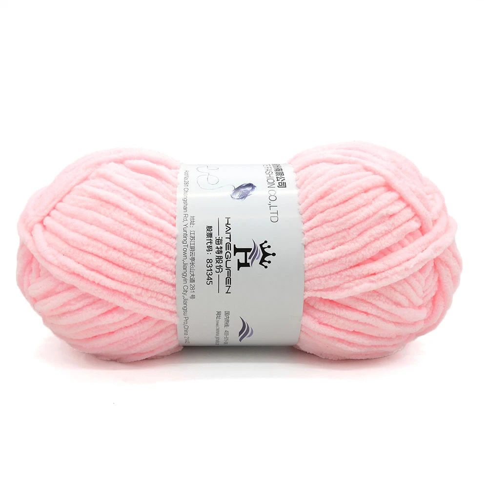 0.68NM chenille style 100% polyester roving yarn with bright color