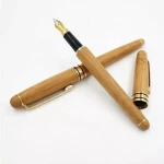 Eco Friendly Luxury Executive Fountain Pen Egraved Personalized Logo Bamboo Wood Fountain Pen