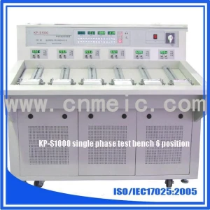 Single phase 6 position test system for energy meter calibration