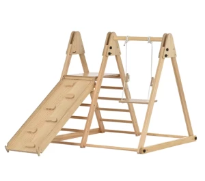 Triangle climbing frame (wood swing)Indoor Playground Gym for Toddlers and Kids