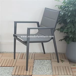 Xanadu furniture modern garden outdoor rope sofa high back armchair aluminum frame & outdoor rope woven