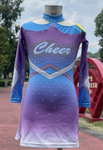 OEM plus size cheer uniforms customizable sublimation printed cheerleading uniform