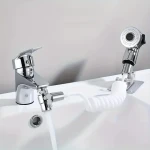 1 Set Faucet External Shower Bathroom Basin Faucet Extender External Showerhead Kitchen Handheld Flexible Hair Washing Shower