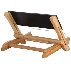10 Inch Folded Nonslip Wooden Stand  wooden holder for Phone, Tablet PC and Book