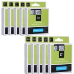 10 PCS Mixed Colors Label Printer Ribbons Tape Compatible for Dymo D1 Printer 19mm 45800 or Motex