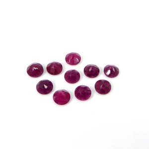 10 pcs ruby corundum 5mm round cut 5.05 Cts loose gemstone