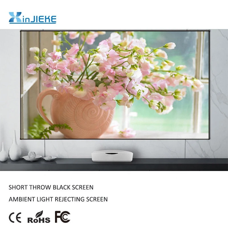 100 inch ambient light rejecting projector screen alr ust short-focus screen Anti-light fixed frame projection Screen