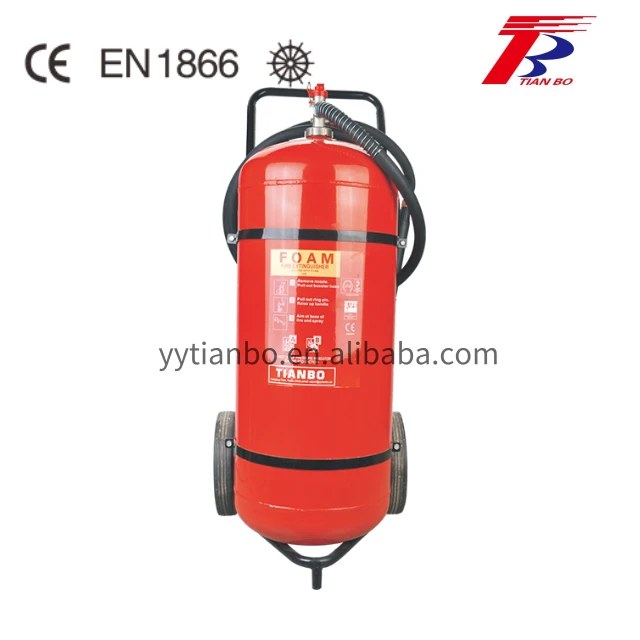 100L foam wheeled trolley fire extinguisher with CE EN1866 approved fire prevention factory price China Manufacturer