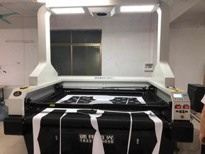 100w co2 laser cutter automatic clothes folding cutting plotter machine for sale