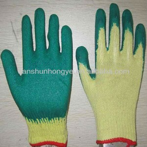 10G Hand protective work gloves latex wrinkle safety glove