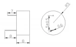 10mm*8mm transducer 40KHz  aluminum housing waterproof piezo ultrasonic sensor for distance test measurement car parking and UAV