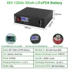 10Y Warranty 6000+ Cycle 16S 100A BMS RS485/CAN 51.2V 5.12Kw 6.14Kw LiFePO4 Inverter Battery 48V 120Ah 100Ah Lithium Ion Battery