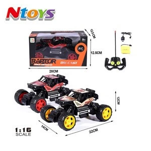 1:16 Scale Remote control Climbing vehicle 4 Channels Die-cast R/C Rock Crawler Car with USB Charger 2 Colors Assorted