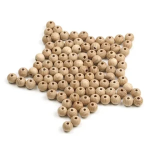 12 14 15 1618 20 25 30 mm DIY Natural Wooden Round Beads For Kids Necklace or Bracelet Making Wooden Teethers Baby Toys