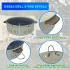 12 Inch Portable Charcoal Mini Grill Outdoor Cooking Barbecue Camping BBQ