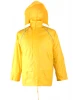 170T polyester pvc yellow rain wear 0.18mm waterproof