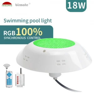 18w ip68 vinyl swimming pool underwater lighting resin  AC12V led recessed RGB led pool light led above ground pool lights