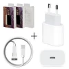 18W portable USB-C power charger adapter charging 18W PD fast charger+PD cable for iphone 12 11 pro max wall charger US