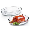 1L 550ml oval shape  glass bakeware sets