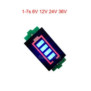 1S 2S 3S 4S 6S 7S 6V 12V 24V 36V Lithium Lead Acid Lifepo4 battery Capacity Indicator Display Car Battery Power Tester
