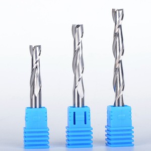 2 Flute Spiral Carbide Flat Nose End Mill CNC Router Bit 1/8&quot; 1mm Mayitr Milling Cutter For Cutting Slotting