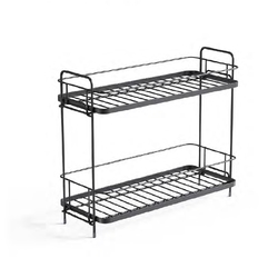 Buy 2 Tier Spice Rack Organiser Holder Kitchen Racks Storage Metal ...