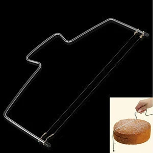 2-Wire Cake Cutter bread slice saw Pizza Dough Fixator Tools Cheese Cutting Wire Bakeware Pie Splitter Manual toast divider
