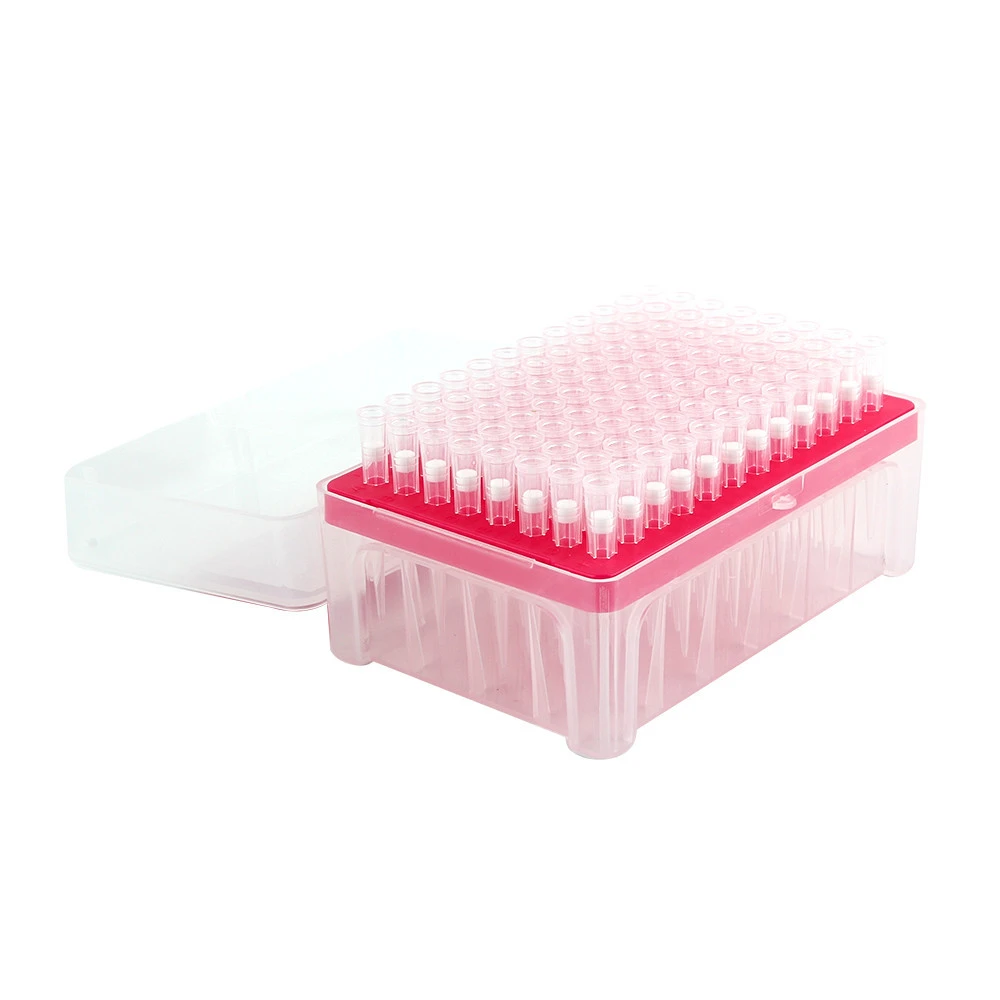 200ul Disposable Sterile Plastic Filter Pipette Tips 96 Wells Rack Pipette Tips