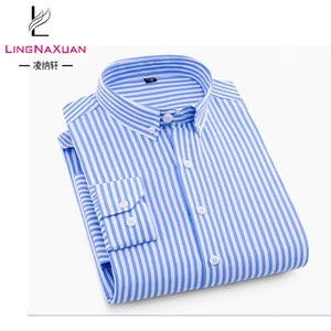 2018 Wholesale new design popular striped mens shirts