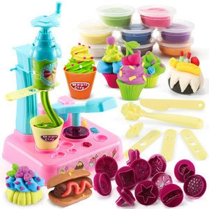 2019 Non-toxic Plasticine Tool Set Childrens Ice Cream Pasta Handmade Color Playdough Set Toy