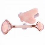 2020 amazon jade roller gua sha set facial massage quartz jade roller pink