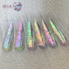 2020 High quality super brightness chameleon pigment Transparent Rainbow irregular nail pigment flake 6 color chameleon