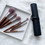 2020 Hot Sale Makeup Brush Rolling Case Pouch Holder Cosmetic Bag Organizer Portable 10 Pocket Cosmetics Brushes PU Leather Case