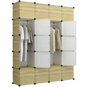 2020 Hot Selling DIY Modern Bedroom Foldable Clothes Plastic Cabinet, Wardrobe Storage Closet Plastic Wardrobes