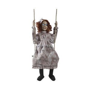 2020 Modern PVC Scary American Doll Toy Swinging Halloween Prop