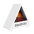 Import 2020 New arrival triangle white Stove 2D flame portable mini electric fireplaces table from China