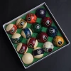2020 New Design 16pcs Billiard Pool Ball set 57.2mm Billliards Accessories Resin balls High quality Nine Ball Marble pattern