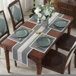 2020 New Modern Chinese Dining Table Tea Runner Tassel Household Linen Table Runner