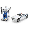2020 new vehicle toys electronic robot car deformation with music light police car model