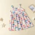Import 2020 RTS lovely cute cartoon words printed girls dress summer kids clothes from China