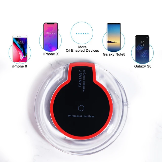 2020 Universal Qi wireless charger New Ultra-Thin Crystal 5W K9 Wireless Charging