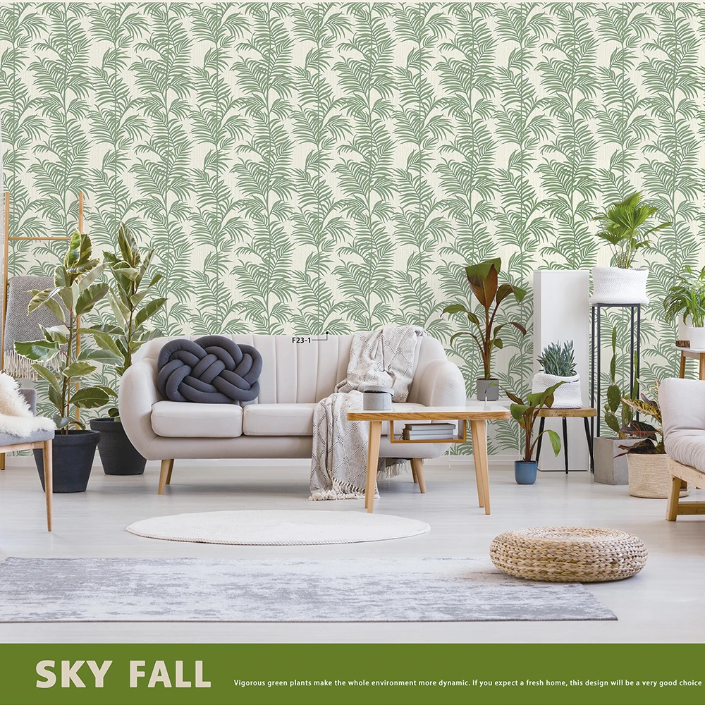 2020 Vigorous Plants Design PVC Wallpaper Wall Paper Rolls Home Decor